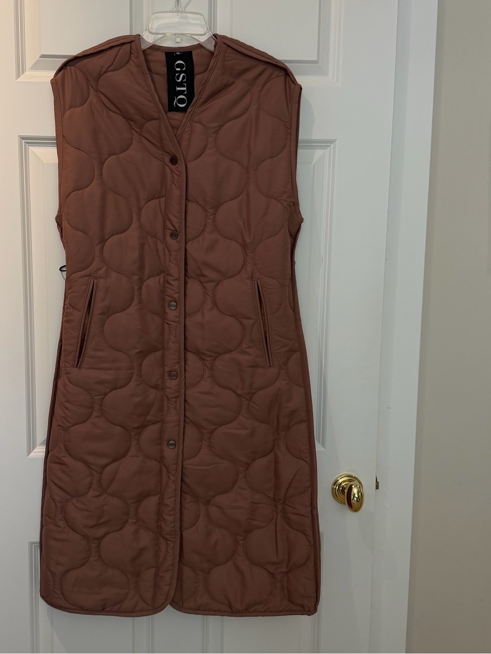 GSTQ women’s Quilted Vest Long Duster
Length